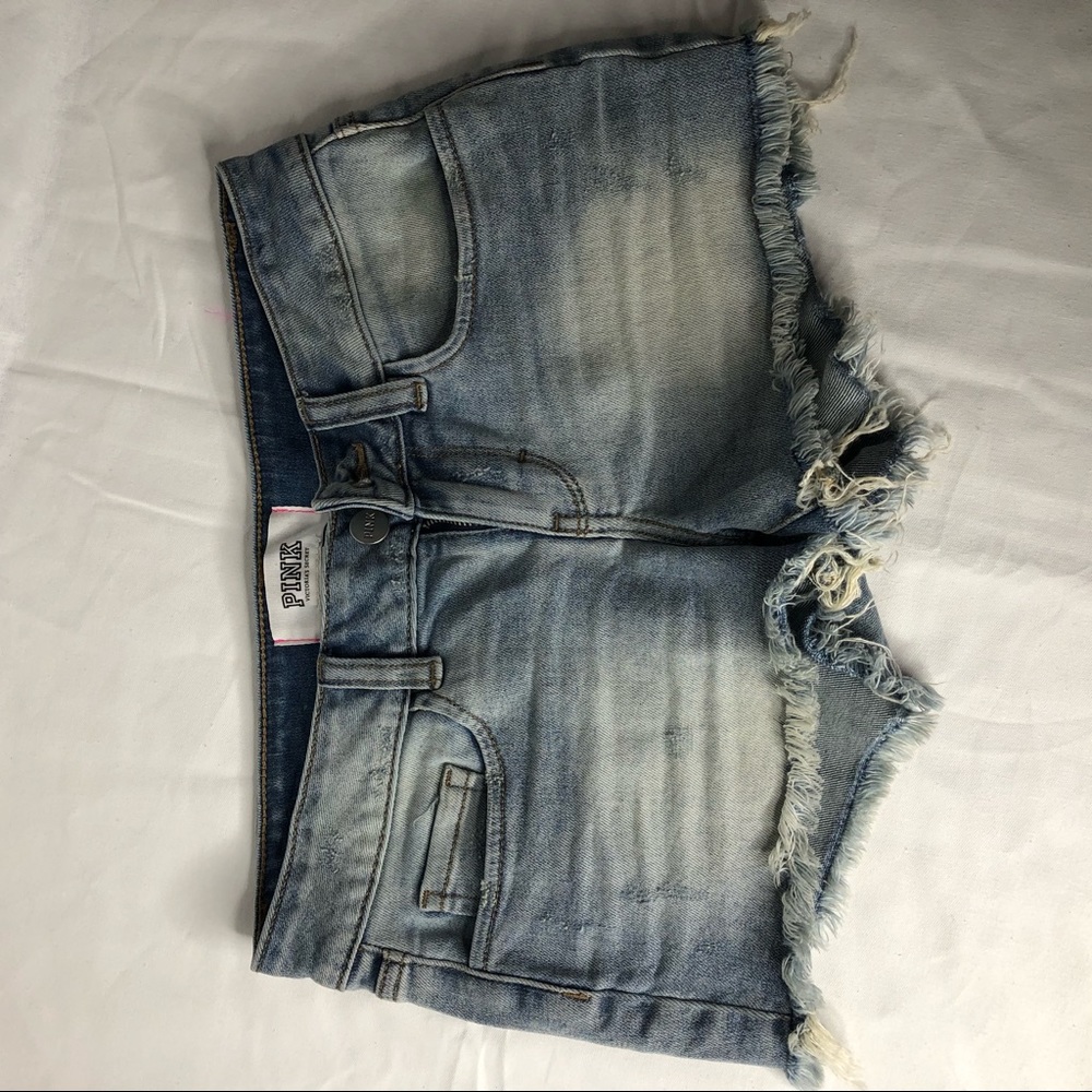 Pink Victoria’s Secret denim shorts size 0
